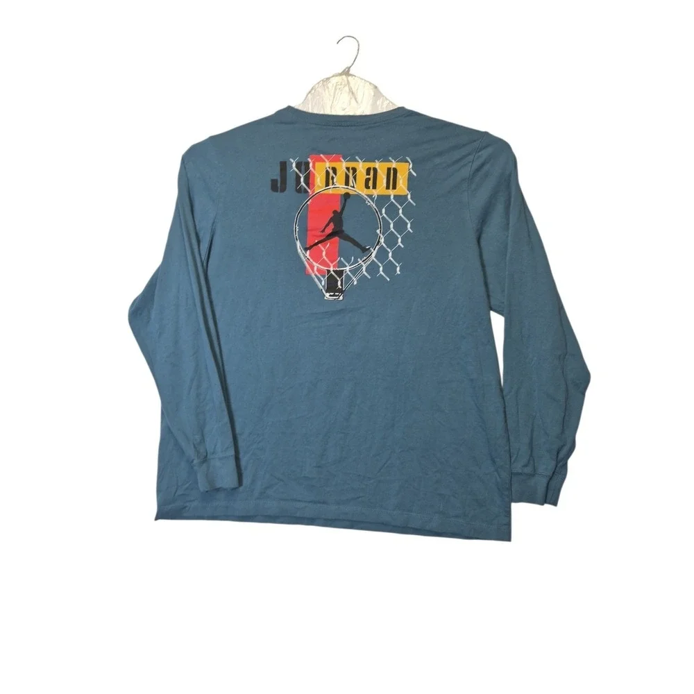 Nike Air Jordan Sport DNA Logo T-shirt Men's Size 2XL Long Sleeve Green